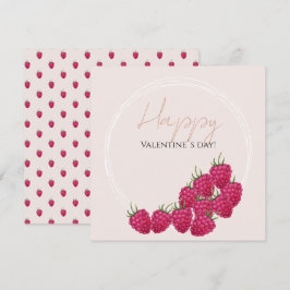 Himbeeren Aquarellbilder Karte