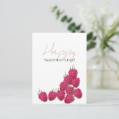 Himbeeren Aquarellbilder Postkarte (Stehend Vorderseite)