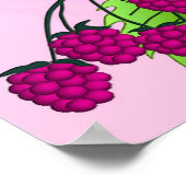 Himbeeren auf einem Zweig Poster (Ecke)