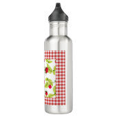Himbeeren auf Red Gingham Edelstahlflasche (Rechts)
