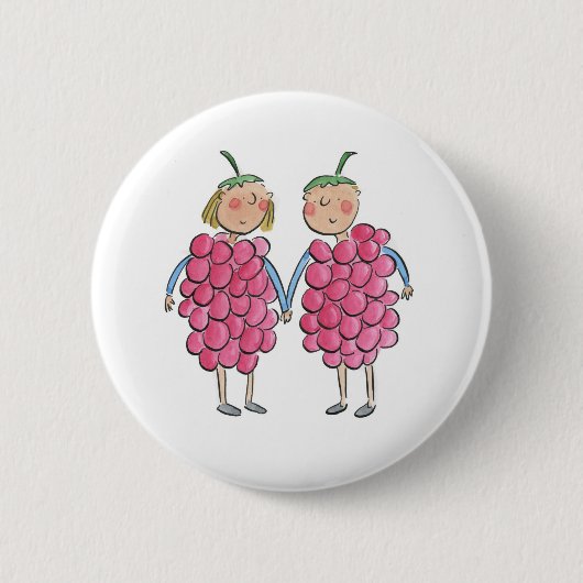 Himbeeren Button (Vorderseite)