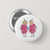 Himbeeren Button (Vorne & Hinten)