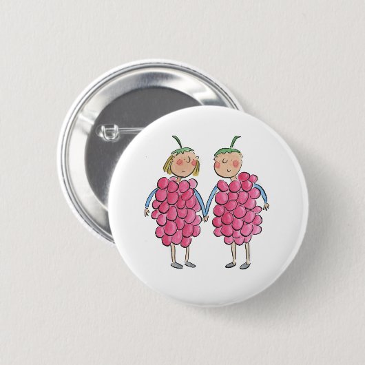 Himbeeren Button (Vorne & Hinten)