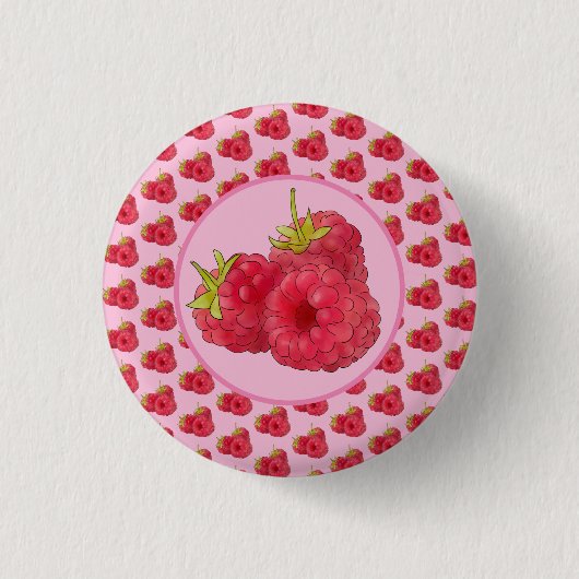 Himbeeren Button (Vorderseite)