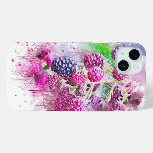 Himbeeren Case-Mate iPhone Hülle (Rückseite (Horizontal))