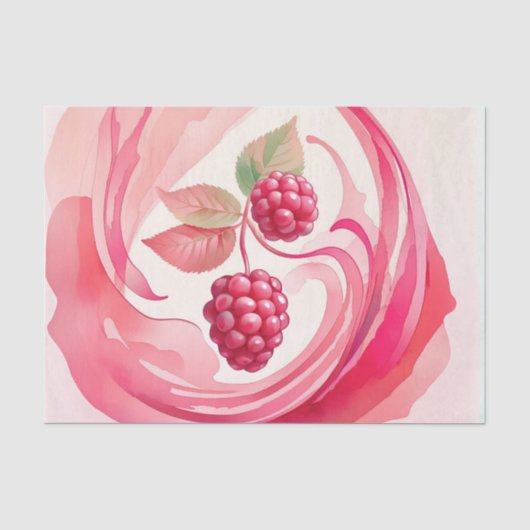 Himbeeren Dekoupage Tissue Seidenpapier (Vorderseite)