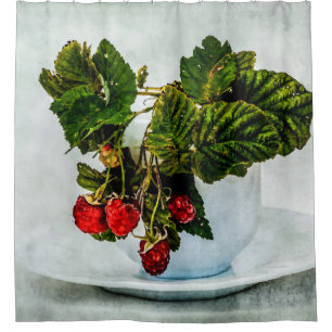 Himbeeren Duschvorhang