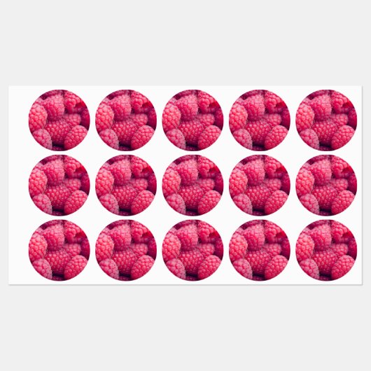 Himbeeren Etiketten (Blatt)