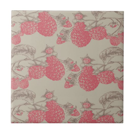 Himbeeren Fliese (Vorderseite)