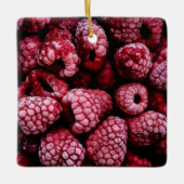 Himbeeren Fresh Red Keramikornament (Vorderseite)