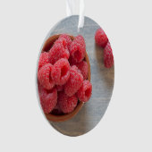 Himbeeren, frisch in einer Schüssel Ornament (Vorderseite)