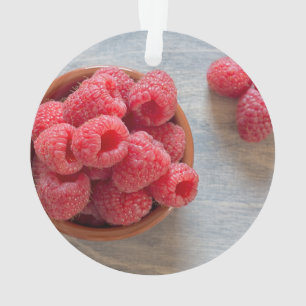 Himbeeren, frisch in einer Schüssel Ornament