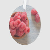 Himbeeren, frisch in einer Schüssel Ornament (Vorderseite)