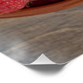Himbeeren, frisch in einer Schüssel Poster (Ecke)