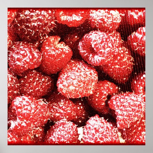 "Himbeeren Früchte" Niedliches Foto. Jetzt kaufen Poster (Vorne)