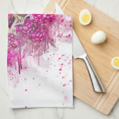 Himbeeren Geschirrtuch (Viertel Falte)