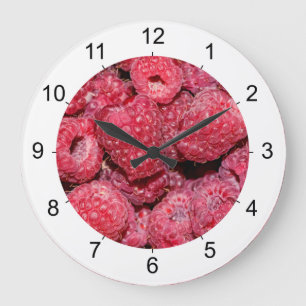 Himbeeren Große Wanduhr