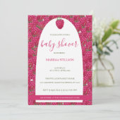 Himbeeren Handbemaltes Wasserfarbmuster Einladung (Stehend Vorderseite)