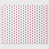 Himbeeren Handbemaltes Wasserfarbmuster Geschenkpapier (Flach)