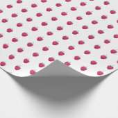 Himbeeren Handbemaltes Wasserfarbmuster Geschenkpapier (Ecke)