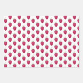 Himbeeren Handbemaltes Wasserfarbmuster Geschenkpapier Set (Vorderseite 2)