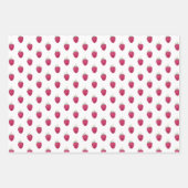 Himbeeren Handbemaltes Wasserfarbmuster Geschenkpapier Set (Vorderseite)