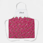 Himbeeren Handbemaltes Wasserfarbmuster Schürze (Vorderseite)