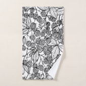 Himbeeren, handgezeichnet badhandtuch set (Handtuch)