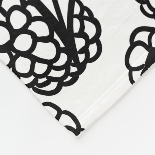 Himbeeren, handgezeichnet fleecedecke (Ecke)