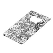 Himbeeren, handgezeichnet geldbeutel flaschenöffner (Rückseite Schrägansicht)