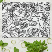 Himbeeren, handgezeichnet geschirrtuch (Gefaltet)