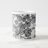 Himbeeren, handgezeichnet Jumbo-Tasse (Vorderseite)