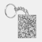 Himbeeren, handgezeichnet schlüsselanhänger (Vorderseite links)