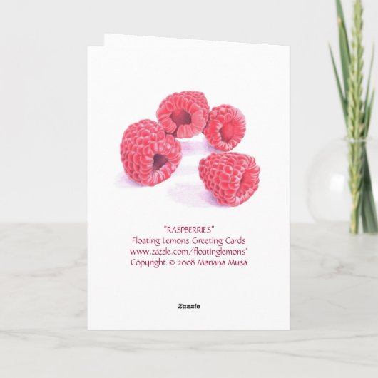 Himbeeren-Karte Karte (Rückseite)