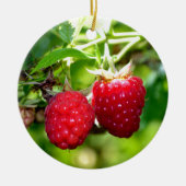 Himbeeren Keramikornament (Vorne)