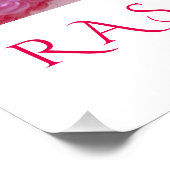 Himbeeren Küche Kunstposter für die Wohngestaltung Poster (Ecke)