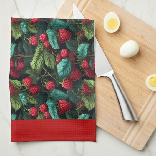 Himbeeren Küchentuch (Viertel Falte)