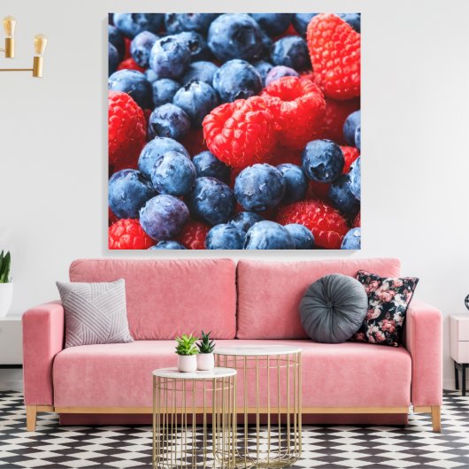 Himbeeren Leinwanddruck (Insitu (Wohnzimmer))