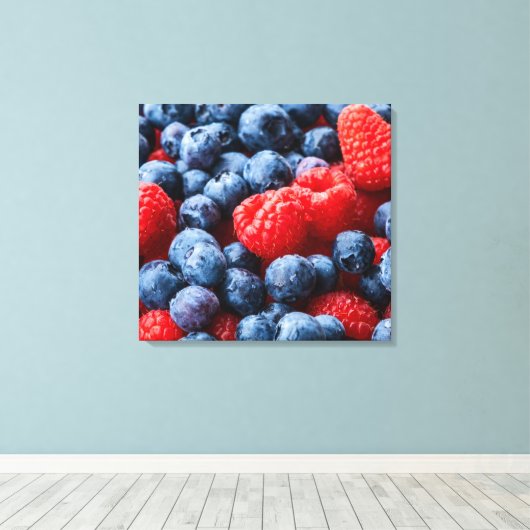 Himbeeren Leinwanddruck (Insitu (Holzboden))