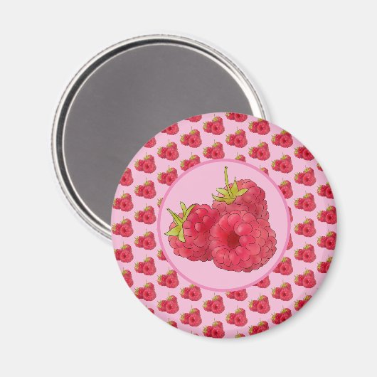 Himbeeren  magnet (Vorderseite/Rückseite)