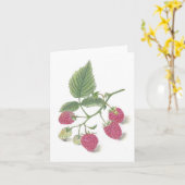 Himbeeren-Merkkarte Karte (Gelbe Blume)