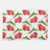 Himbeeren mit Blätter Geschirrtuch (Horizontal)