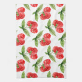 Himbeeren mit Blätter Geschirrtuch (Vertikal)