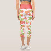 Himbeeren Muster Capri Leggings (Rückseite)