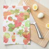 Himbeeren Nahtloses Muster Geschirrtuch (Viertel Falte)