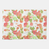 Himbeeren Nahtloses Muster Geschirrtuch (Horizontal)