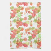Himbeeren Nahtloses Muster Geschirrtuch (Vertikal)