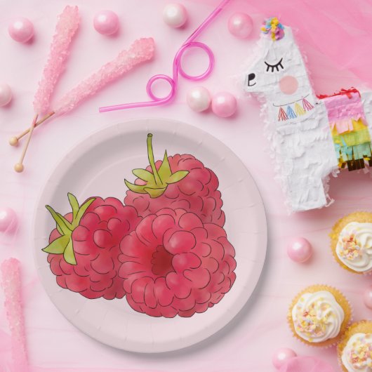 Himbeeren Pappteller (Party)