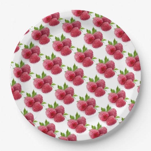 Himbeeren Pappteller (Vorderseite)