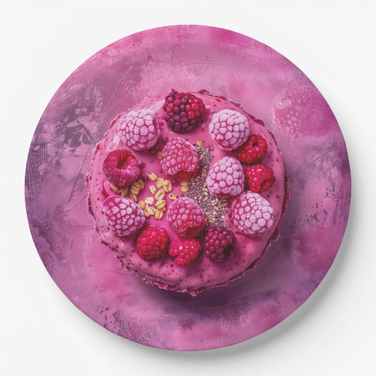 Himbeeren, Pappteller (Vorderseite)